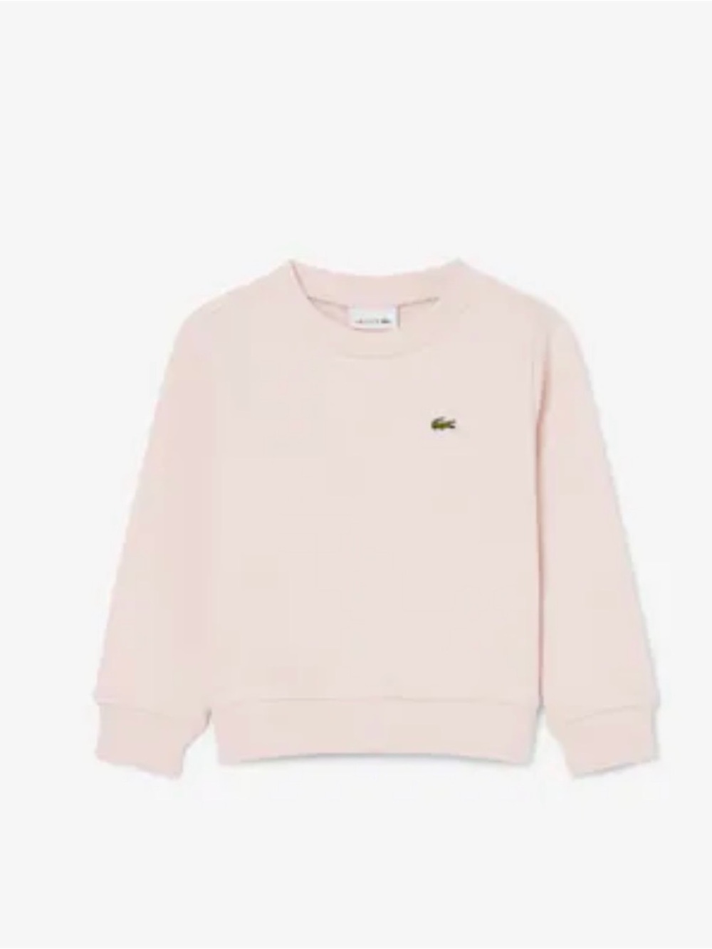 Lacoste Light Pink Kids Crewneck Sweatshirt with Crocodile Logo